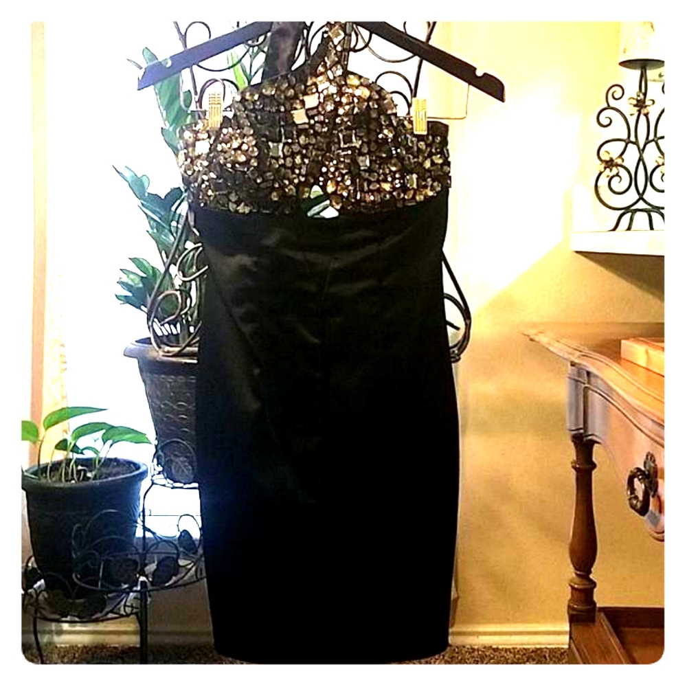 Must have BEBE black JEWELED dress